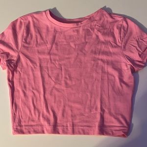 Pink target cropped t